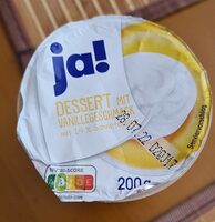 Dessert mit Vanillegeschmack