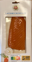 Geräuchertes Lachsrückenfilet, mit Buchenholz geräuchert, von Hand gesalzen