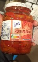 Rote Paprikastreifen