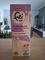 Milch - Haltbare Vollmilch 3,5% Laktosefrei