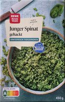 Junger Spinat gehackt