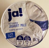 Fettarmer Joghurt Mild cremig gerührt