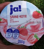 Sahne-Kefir mit Erdbeere