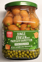 Junge Erbsen mit Pariser Karotten