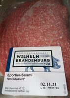 Sportler Salami fettreduziert
