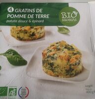 Gratins de pomme de terre, patate douce et épinard