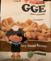 Wheat crackers soy sauce ramen