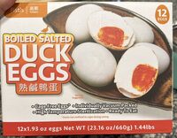 Boiled Salted Duck Eggs
