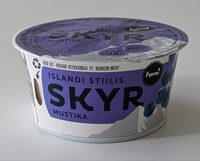 Islandi stiilis Skyr mustikatega