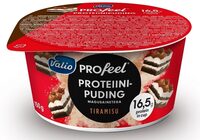 Protein pudding with sweeteners, tiramisu