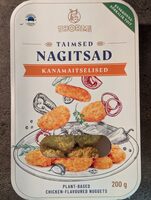 Plant-based chicken-flavored nuggets