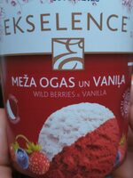 Ekselence Meža ogu un krējuma vaniļas saldējums