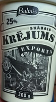 25% сметана krējums Exporta