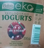Ekoloģiskais jogurts ar ķiršiem