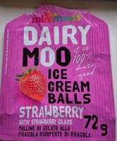 Dairy moo ice cream balls strawberry