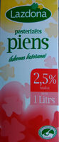 2.5% pasterizēts piens