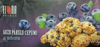Rolled oat biscuits with blueberries
