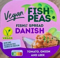 Fishly spread Danish tomato, onion and leek