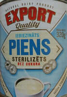 Iebiezināts piens bez cukura