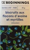 Biscruits aux flocons d'avoine et myrtilles