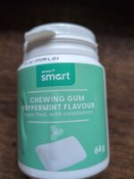 Chewing gum peppermint flavour