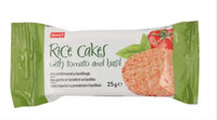 Rice cakes with tomato and basil