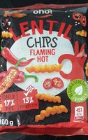 Lentil chips flaming hot