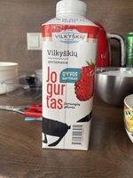Vilkyškių geriamasis jogurtas žemuogių skonio