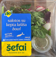 Salad with grilled salmon bowl