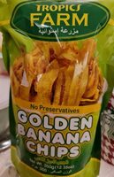 Golden banana chips
