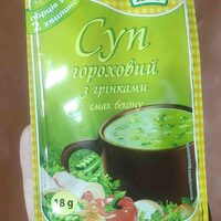 Суп гороховий з греками смак бекону