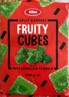 Fruity cubes with watermelon flavor
