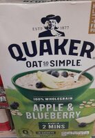 Apple & Blueberry Flavour Microwaveable Oats with Apple & Blueberry Pieces