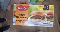 4 Beef Burgers with Plant Protein and Onion