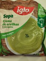 Sopa Creme de ervilhas e courgette