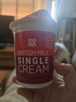 Co op milk single cream