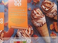 Chocolate & Honeycomb Swirl Top Waffle Cones