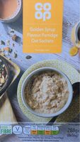 Golden syrup flavour porridge oat sachets