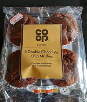 4 Double Chocolate Chip Muffins