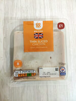 Thin sliced chicken