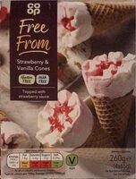 Strawberry and Vanilla Cones