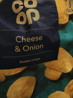 Cheese and onion flavour potato crisps