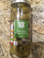 Pitted green Manzanilla olives
