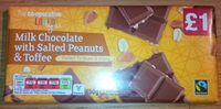 Milk chocolate with salted peanuts & toffee
