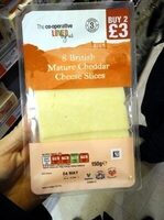 8 British mature cheddar cheese slices