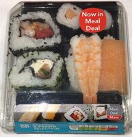 Salmon & Prawn Selection with soy sauce