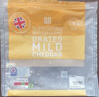 Grated mild cheddar