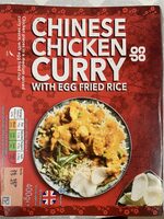 Chinese chicken curry with egg fried rice