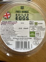 Free range hard boiled eggs