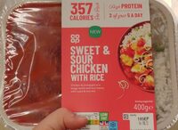 Sweet and sour chicken with rice